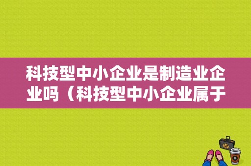 科技型中小企业是制造业企业吗（科技型中小企业属于什么类型）